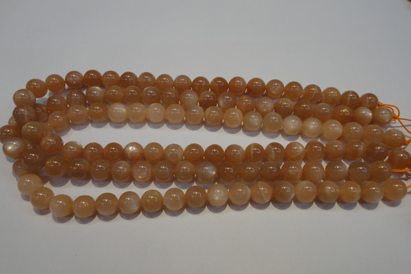CMS703 15.5 inches 10mm round peach moonstone beads wholesale