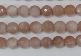 CMS764 15.5 inches 8mm faceted round natural moonstone beads