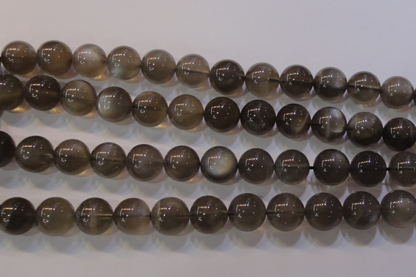CMS854 15.5 inches 12mm round natural black moonstone beads