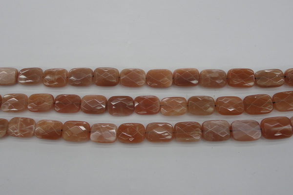 CMS971 15.5 inches 10*14mm faceted rectangle A grade moonstone beads