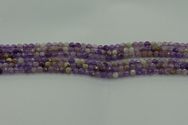 CNA1010 15.5 inches 4mm faceted round dogtooth amethyst beads