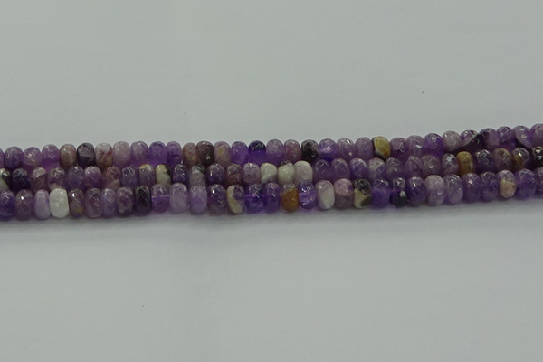 CNA1029 15.5 inches 5*8mm faceted rondelle dogtooth amethyst beads