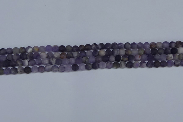CNA1060 15.5 inches 4mm round matte dogtooth amethyst beads