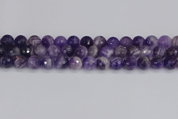 CNA1074 15.5 inches 12mm faceted round dogtooth amethyst beads