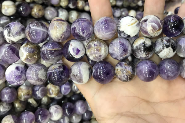 CNA1087 15.5 inches 16mm round dogtooth amethyst beads wholesale