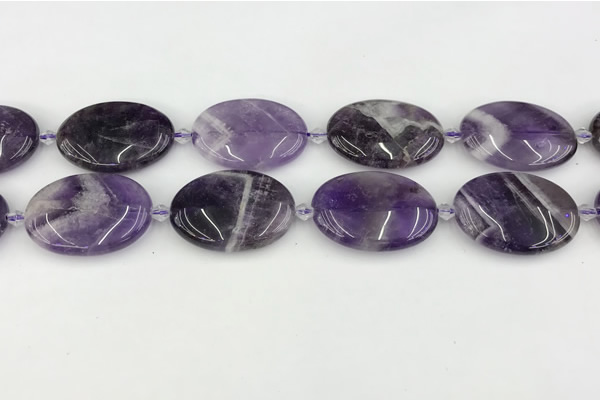CNA1194 15.5 inches 25*35mm oval amethyst beads wholesale
