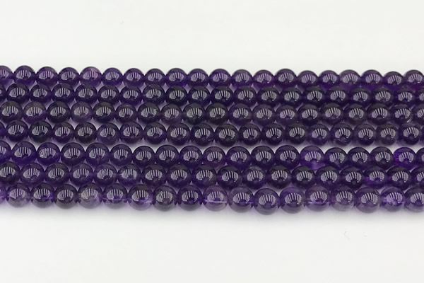 CNA1242 15 inches 6mm round amethyst gemstone beads