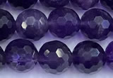 CNA1251 15 inches 8mm faceted round amethyst beads