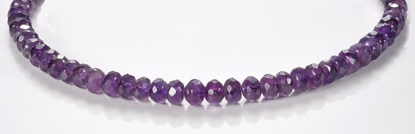 CNA20 5*8mm faceted roundel A- grade natural amethyst beads
