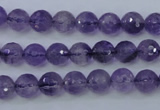 CNA252 15.5 inches 8mm faceted round natural amethyst beads