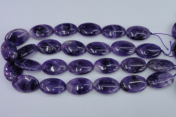 CNA277 15.5 inches 20*30mm oval natural amethyst beads wholesale