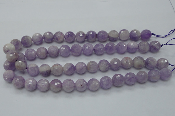 CNA313 15.5 inches 14mm faceted round natural lavender amethyst beads