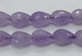CNA317 15.5 inches 10*14mm faceted teardrop natural lavender amethyst beads