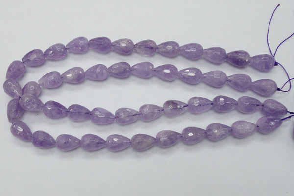 CNA318 15.5 inches 12*16mm faceted teardrop natural lavender amethyst beads