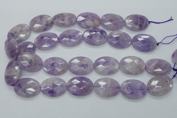 CNA333 15.5 inches 22*30mm faceted oval natural lavender amethyst beads
