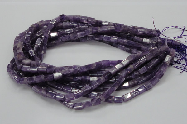 CNA35 15.5 inches 6*10mm cuboid grade AB natural amethyst beads