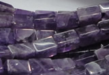 CNA36 15.5 inches 8*12mm cuboid grade AB natural amethyst beads