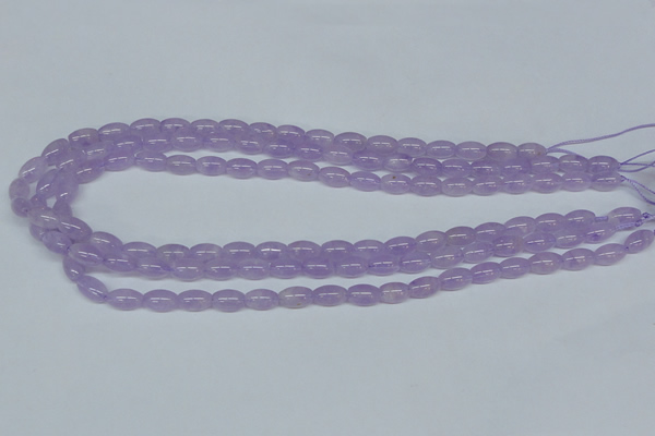 CNA410 15.5 inches 6*10mm rice natural lavender amethyst beads