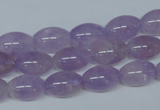 CNA411 15.5 inches 8*12mm rice natural lavender amethyst beads