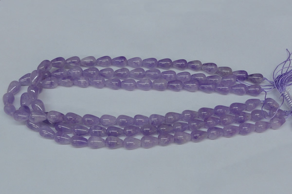 CNA416 15.5 inches 8*12mm teardrop natural lavender amethyst beads