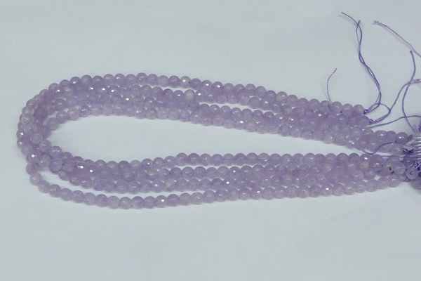 CNA421 15.5 inches 6mm faceted round natural lavender amethyst beads