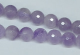 CNA423 15.5 inches 10mm faceted round natural lavender amethyst beads