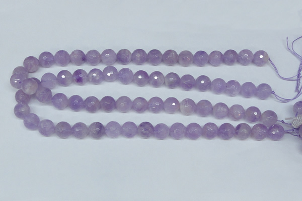 CNA424 15.5 inches 12mm faceted round natural lavender amethyst beads