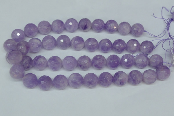 CNA426 15.5 inches 18mm faceted round natural lavender amethyst beads
