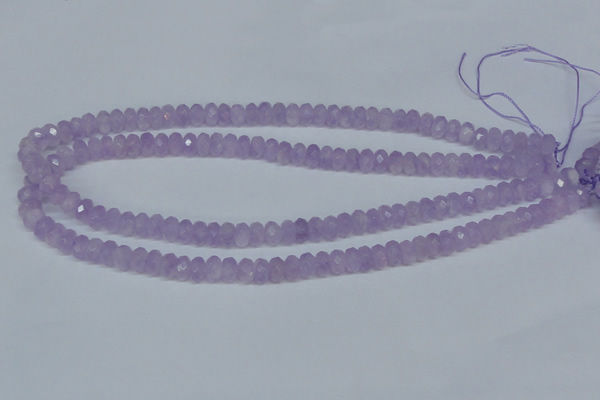 CNA427 4*8mm faceted rondelle natural lavender amethyst beads