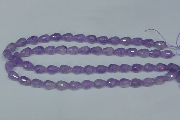 CNA430 10*14mm faceted teardrop natural lavender amethyst beads