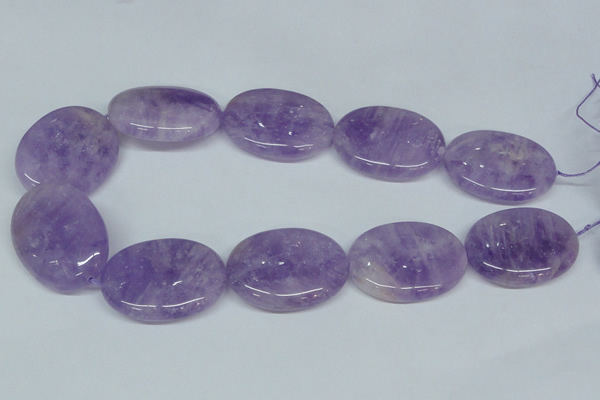 CNA451 15.5 inches 25*30mm oval natural lavender amethyst beads