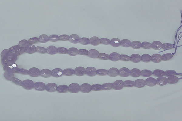CNA454 15.5 inches 10*12mm faceted oval natural lavender amethyst beads