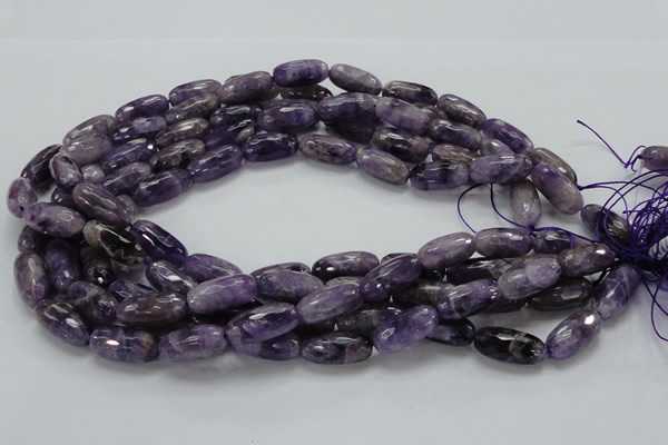 CNA52 15.5 inches 10*20mm faceted rice grade AB natural amethyst beads
