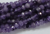 CNA60 15.5 inches 4*6mm faceted rondelle grade AB+ natural amethyst beads