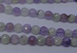 CNA661 15 inches 6mm faceted round lavender amethyst & prehnite beads