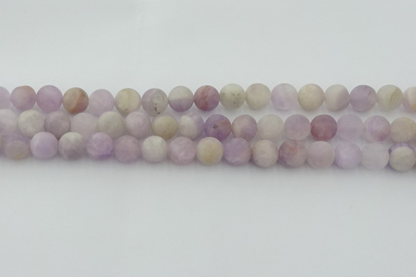 CNA673 15.5 inches 10mm round matte lavender amethyst beads