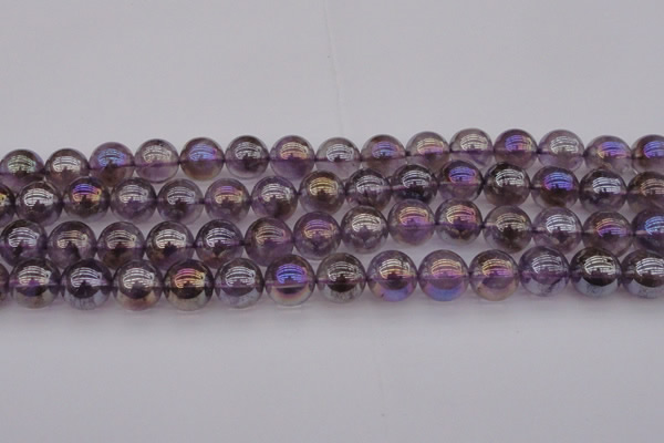 CNA703 15.5 inches 10mm round AB-color amethyst gemstone beads