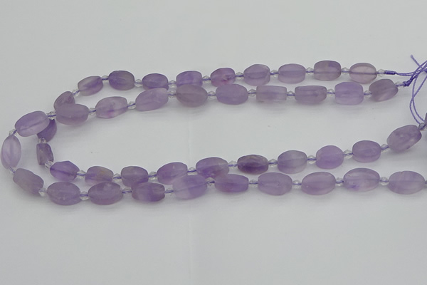 CNA721 15.5 inches 8*12mm oval amethyst gemstone beads wholesale