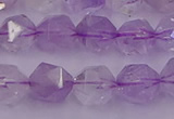 CNA732 15.5 inches 10mm faceted nuggets light lavender amethyst beads