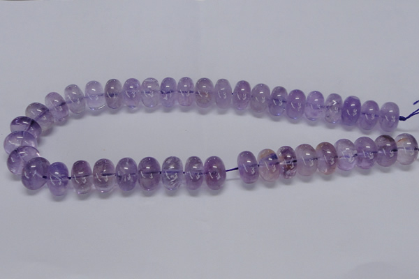 CNA810 15.5 inches 8*12mm rondelle natural light amethyst beads