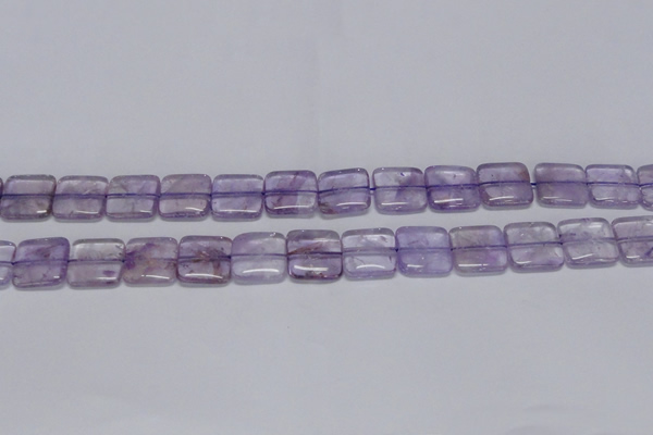 CNA841 15.5 inches 12mm square natural light amethyst beads