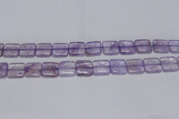 CNA843 15.5 inches 16mm square natural light amethyst beads