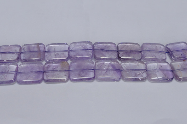 CNA847 15.5 inches 30mm square natural light amethyst beads