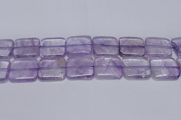 CNA848 15.5 inches 35mm square natural light amethyst beads
