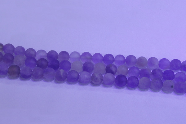 CNA913 15.5 inches 10mm round matte amethyst gemstone beads