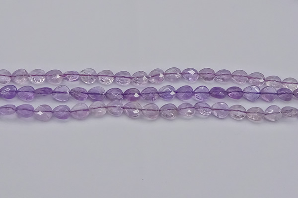 CNA924 15.5 inches 10*10mm faceted flat teardrop natural amethyst beads