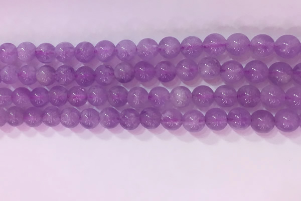 CNA953 15.5 inches 7mm round natural lavender amethyst beads
