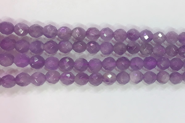 CNA963 15.5 inches 6mm faceted round natural lavender amethyst beads