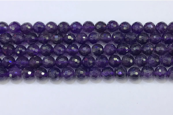 CNA992 15.5 inches 8mmm faceted round amethyst beads wholesale