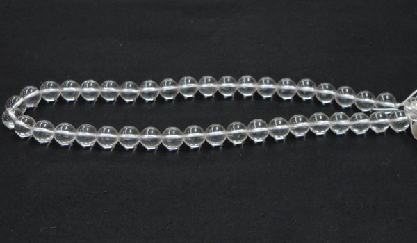 CNC03 15.5 inches 10mm round grade AB natural white crystal beads